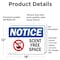 Signmission Scent Free Space Sign With Symbol, 18 in W x Rectangle, Vinyl Decal OS-2PACK-NS-D-1218-L-18249 - alternate 4